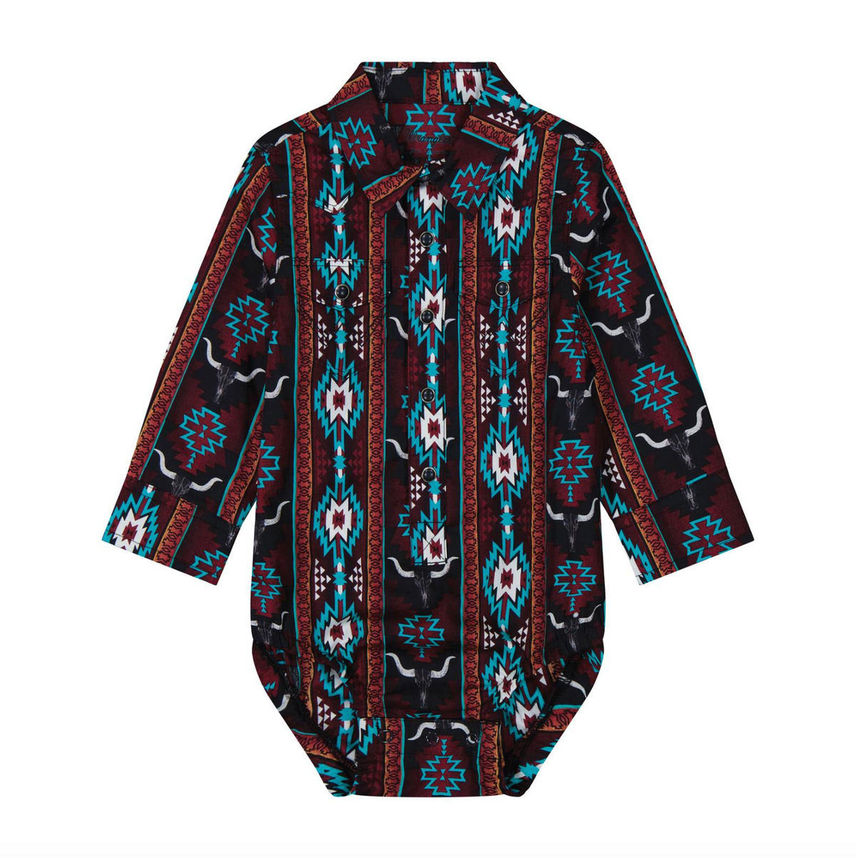 Wrangler Baby Boy Aztec Striped Onesie 112384758