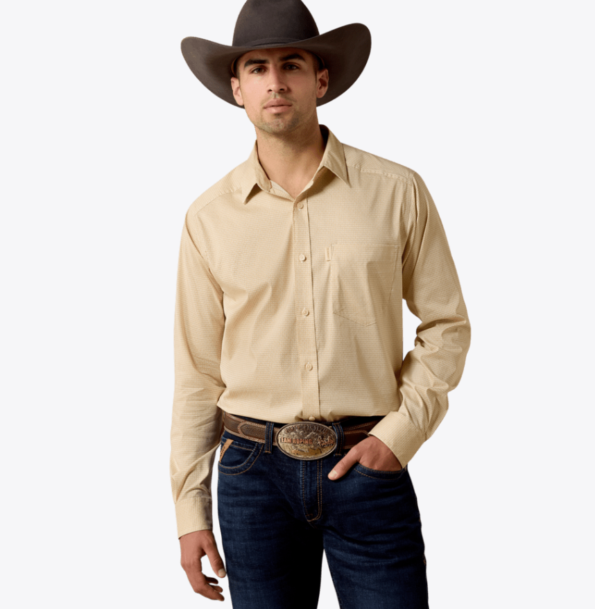 Ariat Men's Everything Vanilla Geometric Print Shirt 10079772