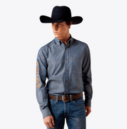 Ariat Men's Team Logo Chambray Long Sleeve Shirt 10079641