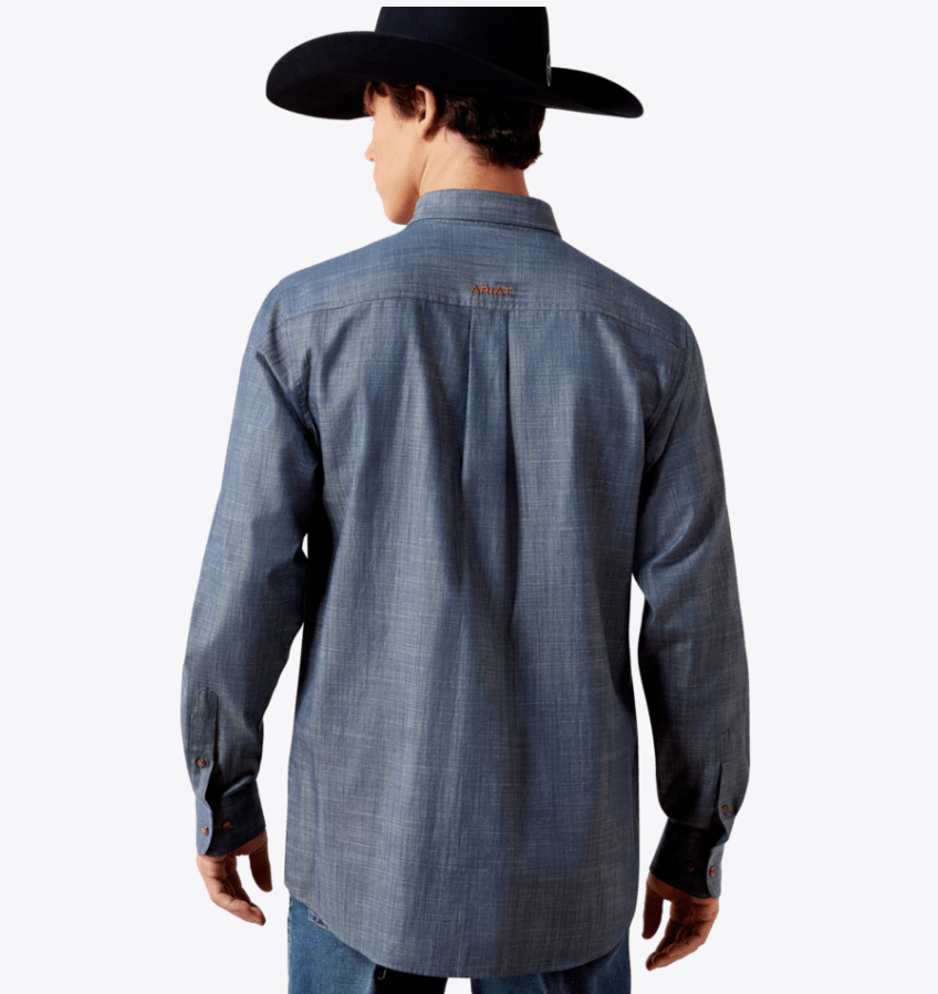 Ariat Men's Team Logo Chambray Long Sleeve Shirt 10079641
