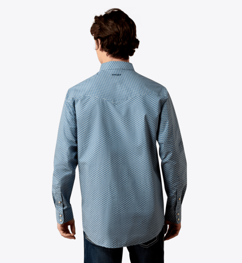 Ariat Men's Blue Phoenix Fitted Snap Front Shirt 10080597