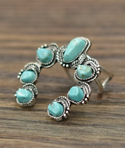 Isac Trading Western Squash Turquoise Ring 750164