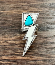 Isac Trading Bolt Triangular Turquoise Ring 750372