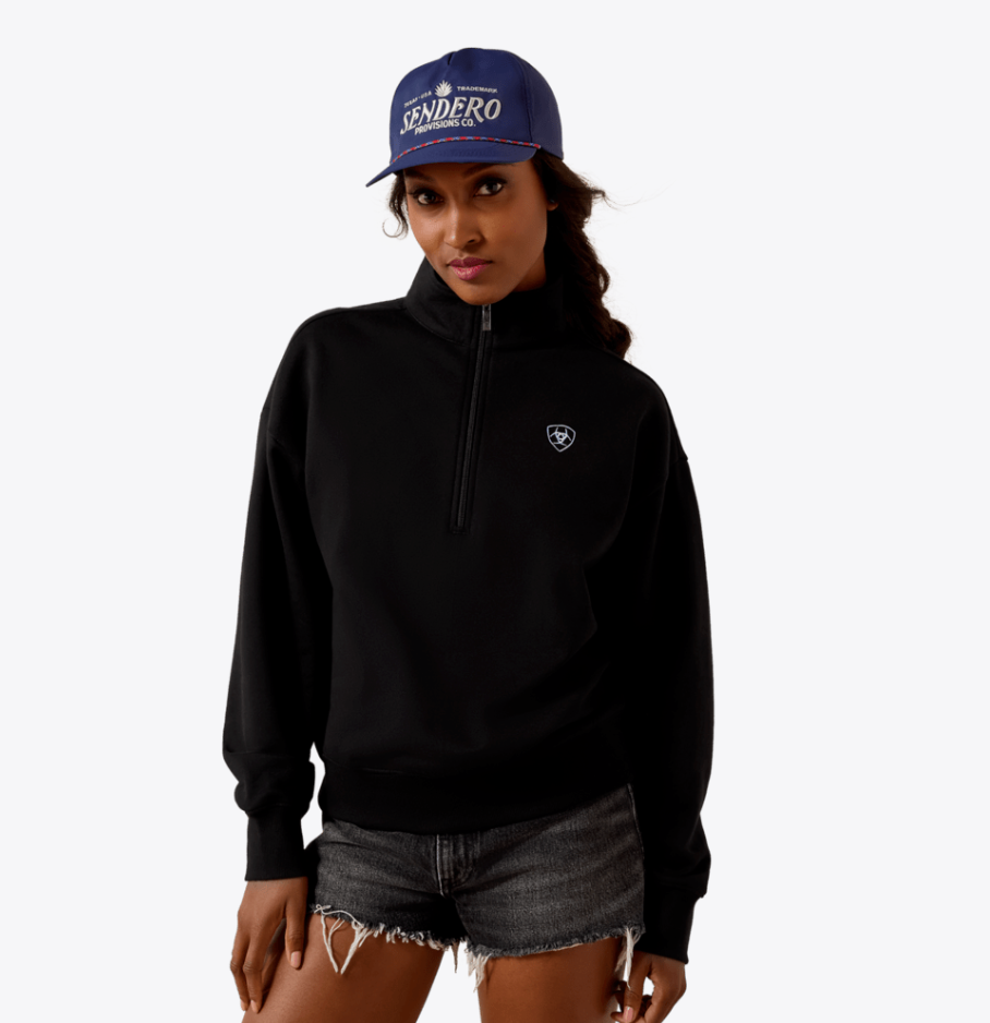 Ariat Women's Black Holiday 1/2 Zip Sweatshirt 10085378