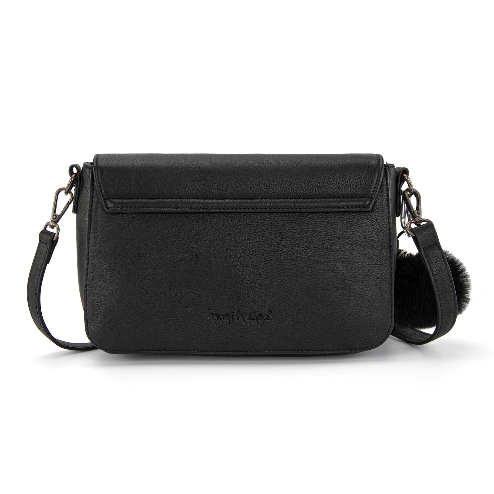 Trinity Ranch Black Cowhide Crossbody TR202-8320BK