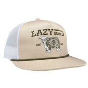 Lazy J Ranch Wear Tan & White Alpine Classic Rope Trucker Cap TANWHT4-ALPINE