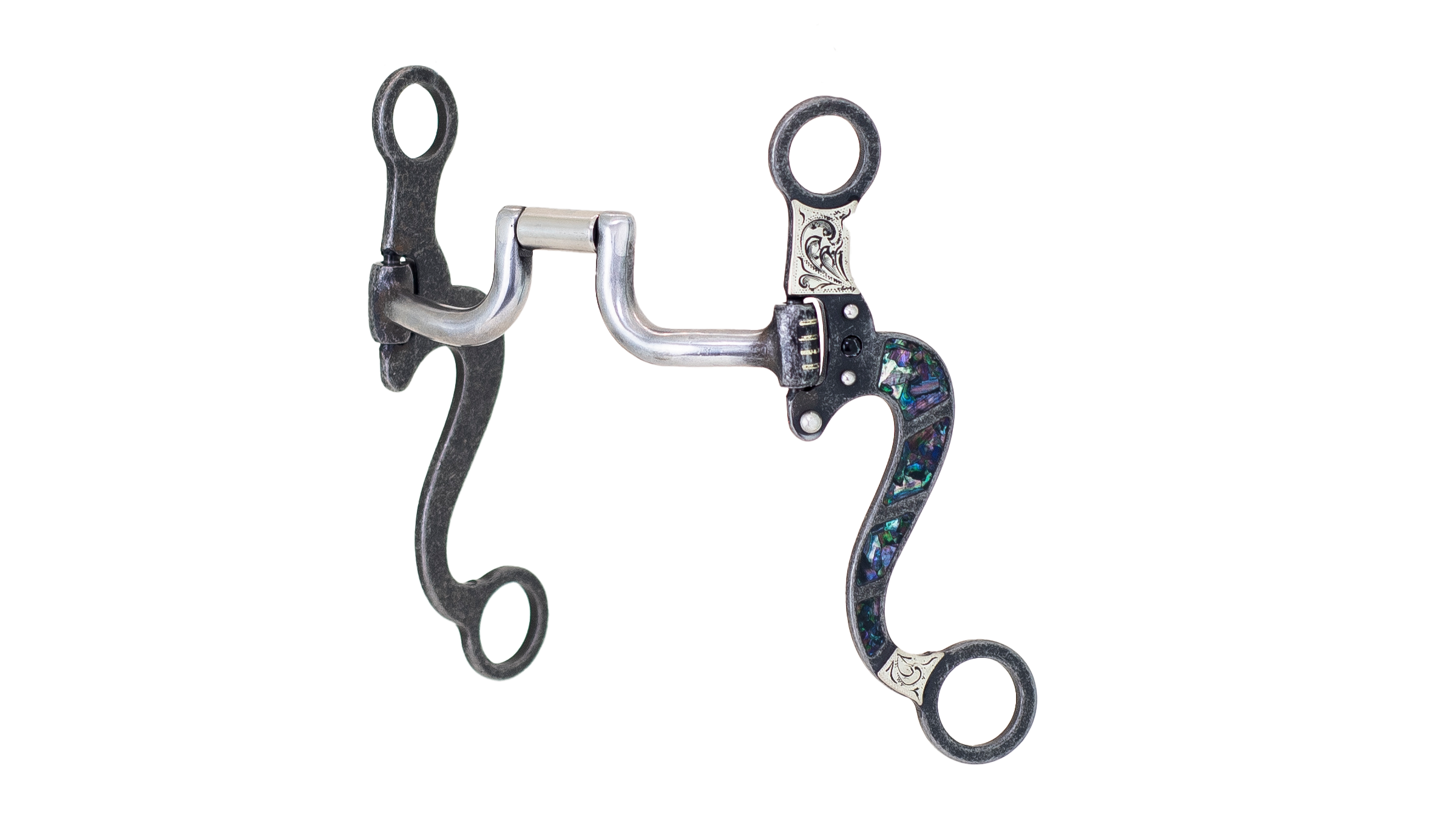 Cowboy Tack Black Pearl Hinged Port Bit uw610062dgsl518