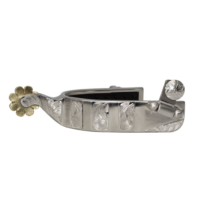 Cowboy Tack Anti-Slip Rubber Lined Roping Spur uw630r02ssbr138