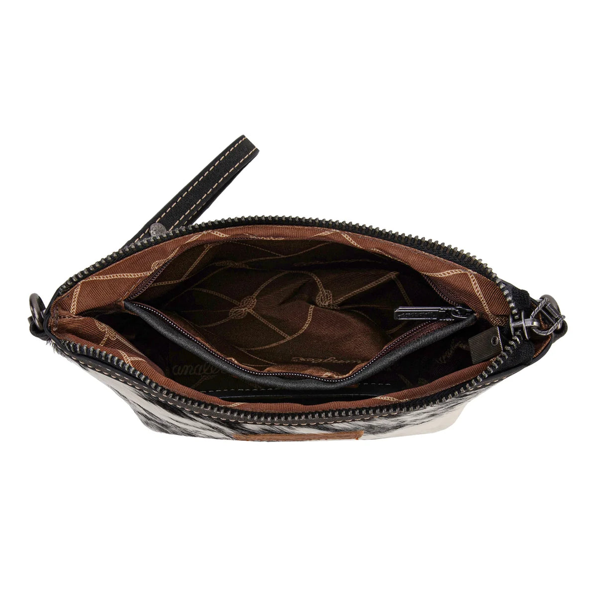 Wrangler Black Genuine Hair-On Cowhide Crossbody Bag WG169-1812BK