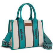 Wrangler Turquoise Color Block Tote/Crossbody Purse WG208-8120STQ
