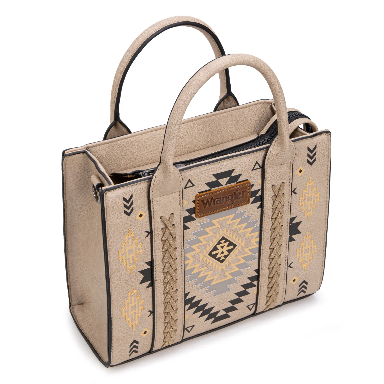 Wrangler Aztec Pattern Print Tote/Crossbody WG2206-8120SKHAKI