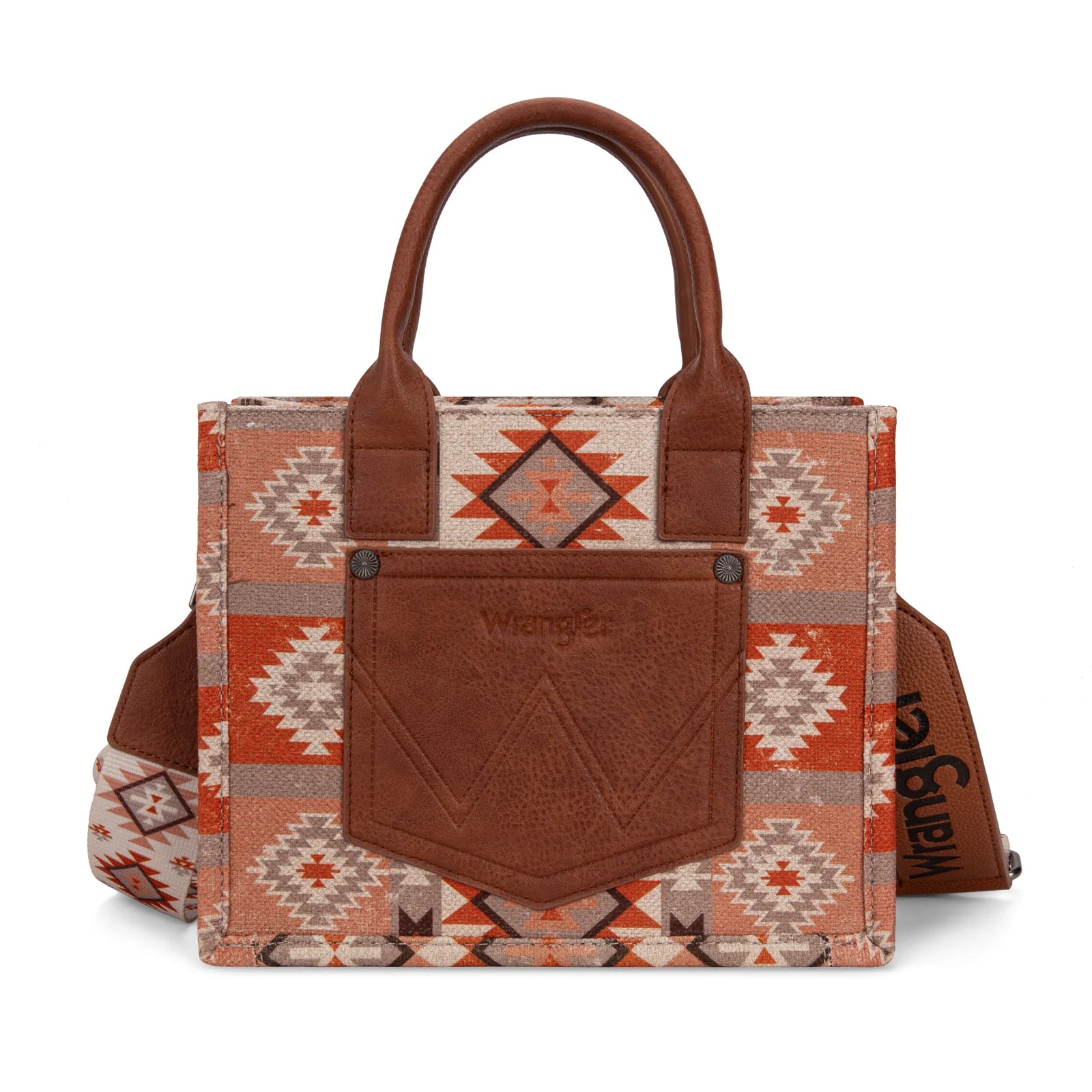 Wrangler Aztec Pattern Dual Sided Print Tote/Crossbody WG2209-8120STAN