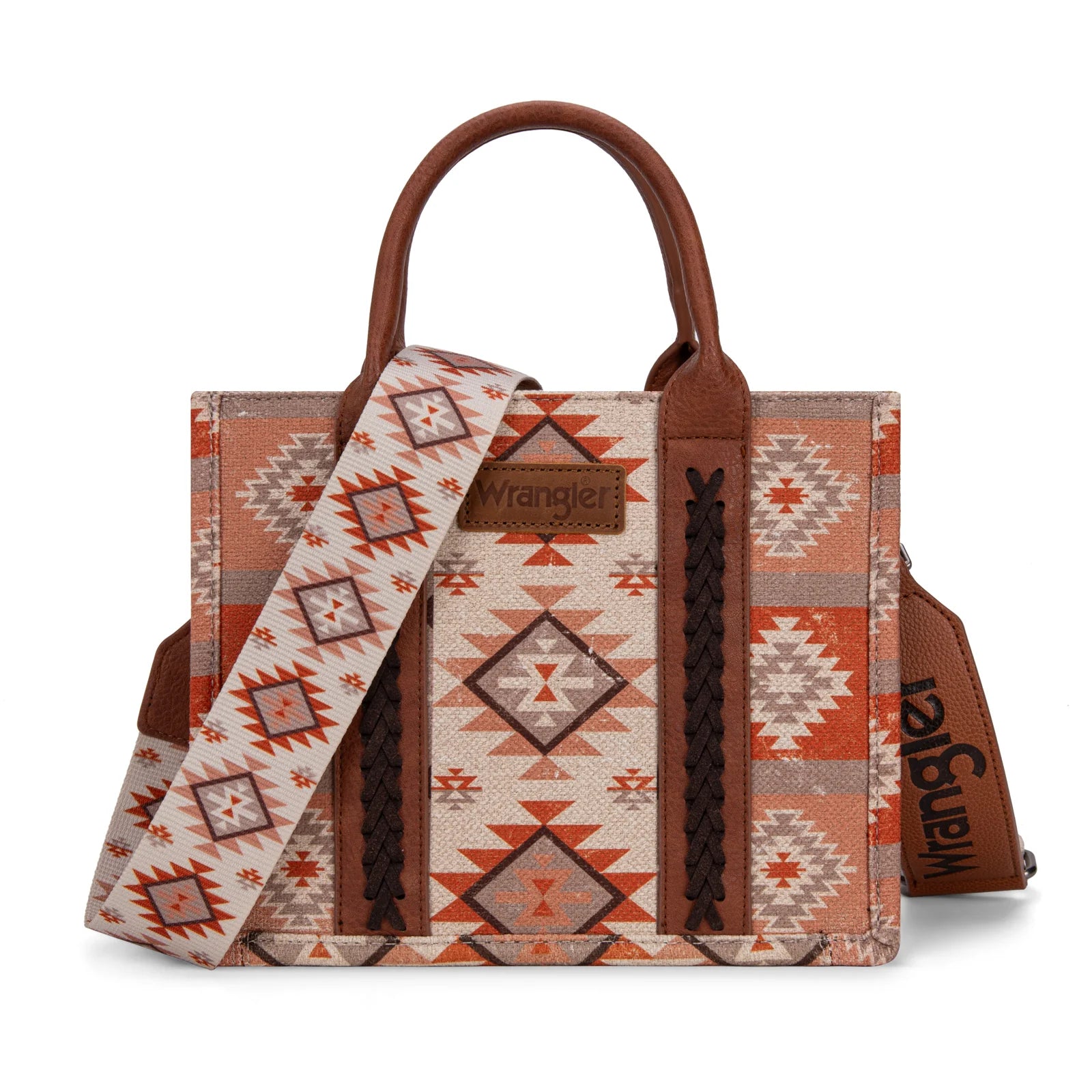 Wrangler Aztec Pattern Dual Sided Print Tote/Crossbody WG2209-8120STAN
