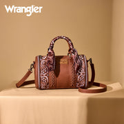 Wrangler Brown Paisley Print Barrel Crossbody Purse WG331-9012BR