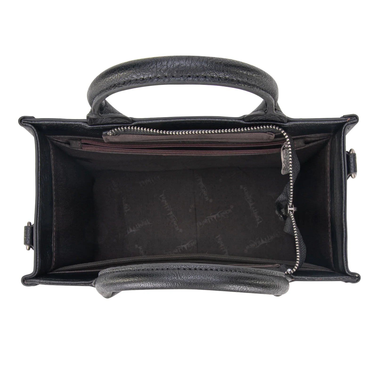 Trinity Ranch Cowhide Floral Tooled Conceal Carry Purse TR178G-8899BK