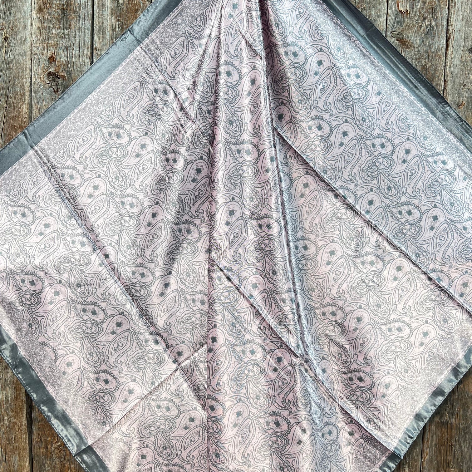 Rodeo Drive Pink and Grey Paisley Wild Rag WR3400