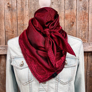 Rodeo Drive Burgundy Jacquard Wild Rag WR4035
