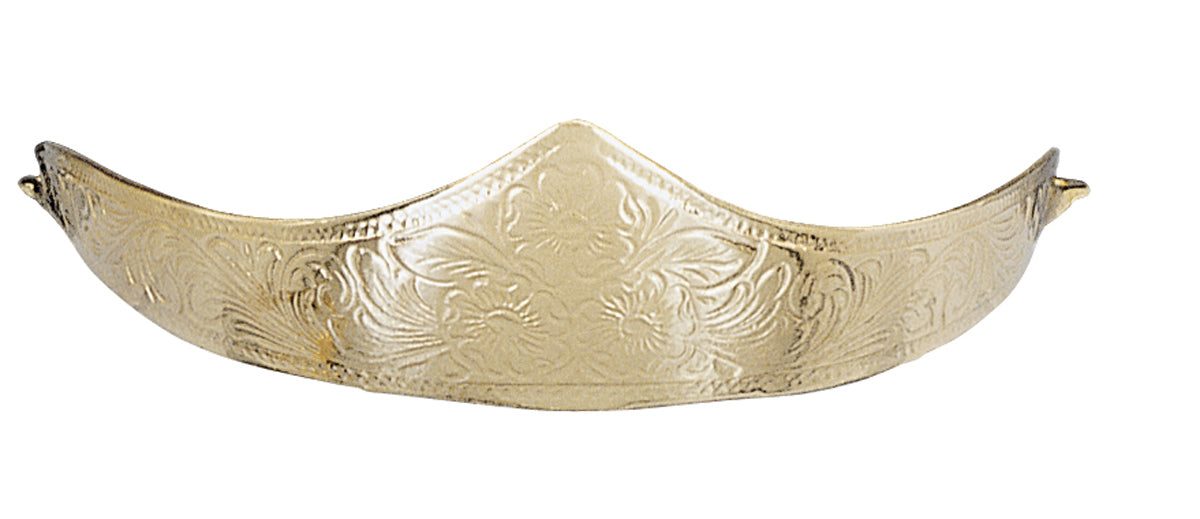 M&F Brass Engraved Heel Cap 1411601