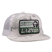 Lazy J Ranch Wear White Camouflage Shafter Classic Five Panel Trucker Cap WHTCAMO4-SHAFTER
