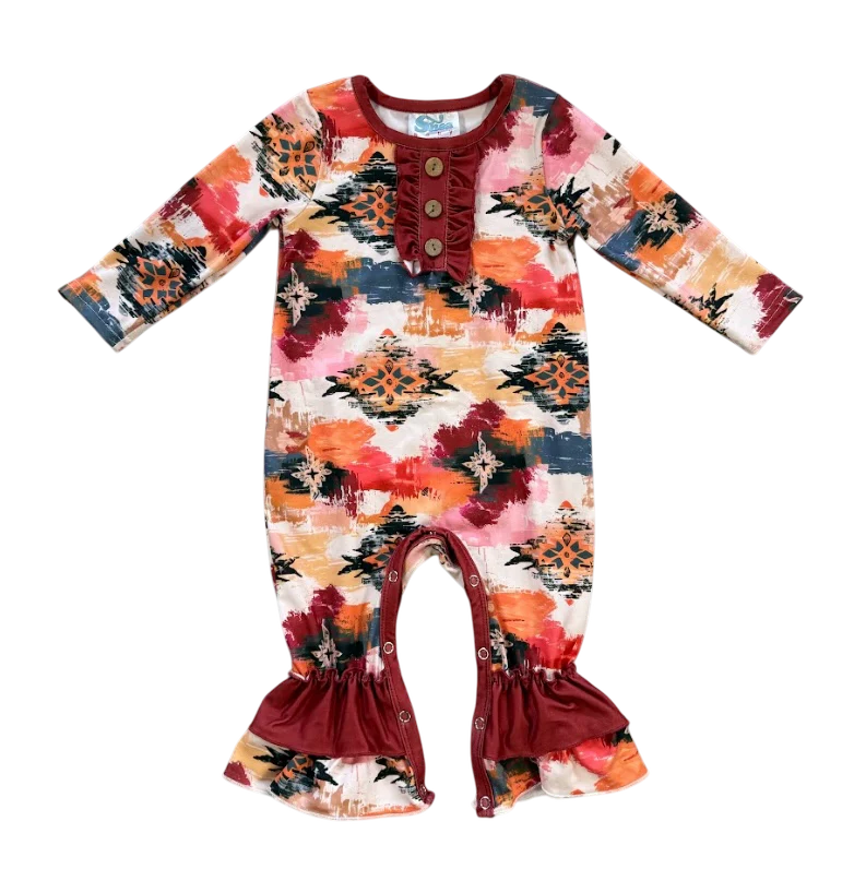 Shea Baby Girl's Aztec Romper GLSROM11