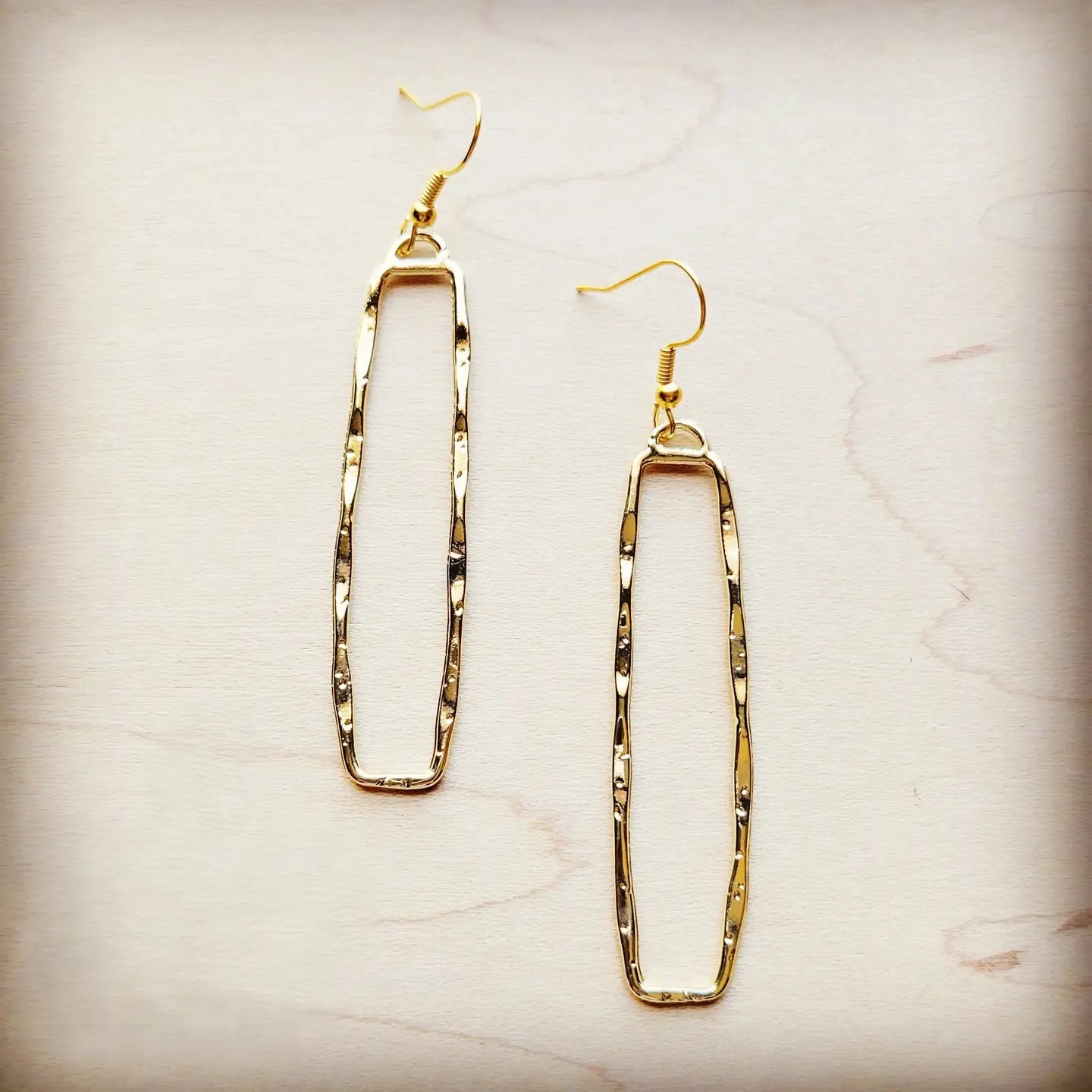 The Jewelry Junkie Golden Rectangle Dangle Earrings 212O