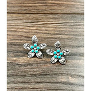 Isac Trading Floral Turquoise Earrings 726402