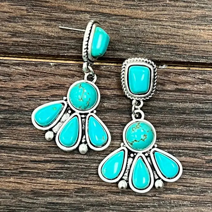 Isac Turquoise Post Earrings 724217