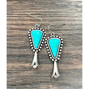 ISAC Trading Squash Blossom Turquoise Earrings
