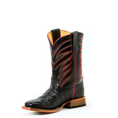 Anderson Bean Kid's Black Caiman Print Boot.