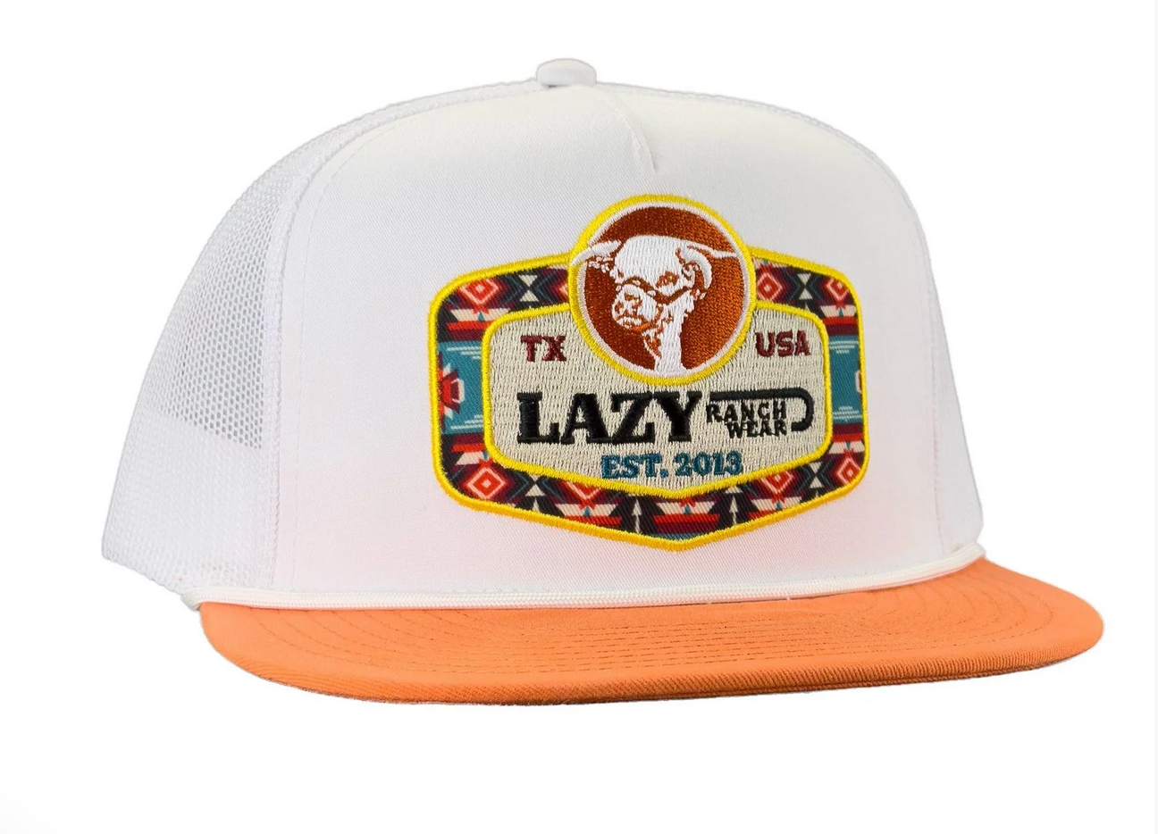 LAZY J DRIFTER CLASSIC CAP 4WHTWHTORG-DRIFTER.