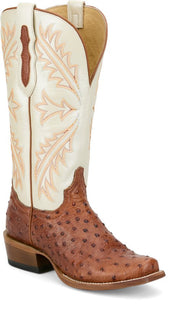 Tony Lama Amber Cognac Ostrich RN3654.