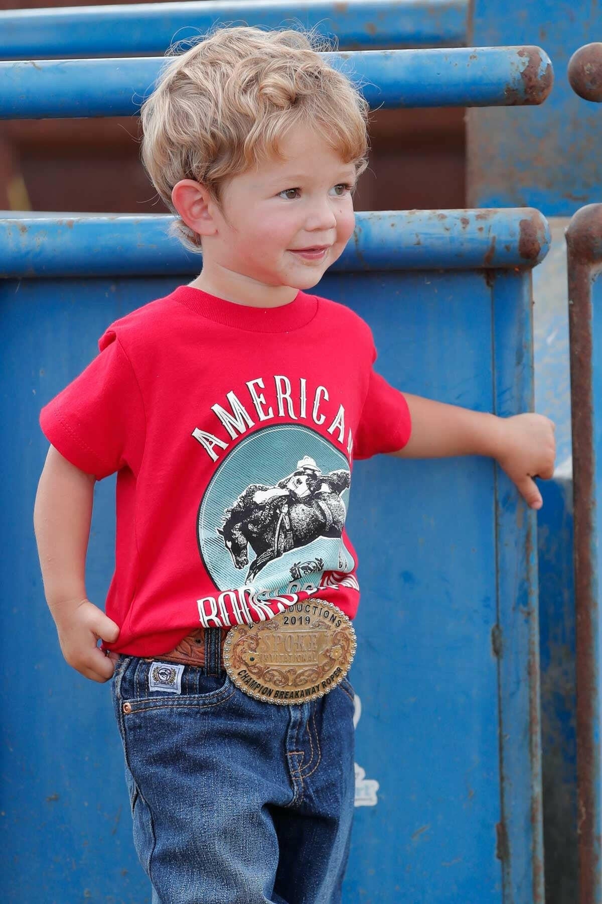 Cinch Infant Boy's Red Graphic Tee.