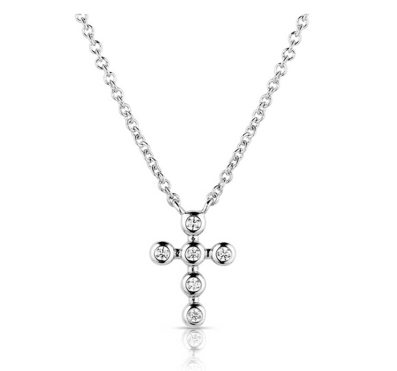 Montana Silversmiths Simple Belief Crystal Cross Necklace NC5859