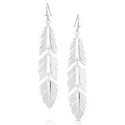 Montana Silversmiths Freedom Feather American Made Earrings.