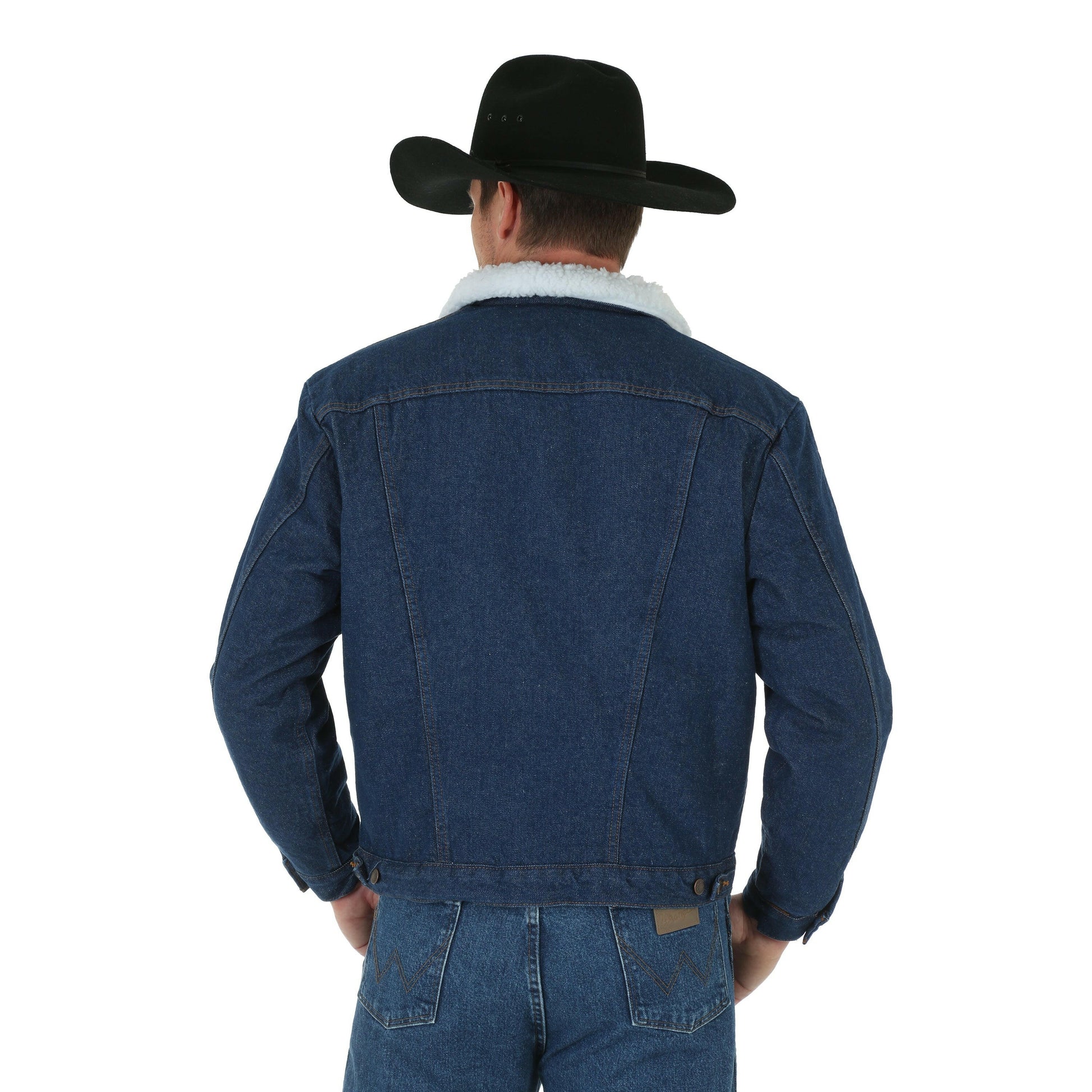 Wrangler Men's Sherpa Lined Denim Jacket.