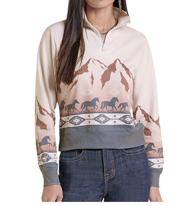 PANHANDLE HORSE BORDER PULLOVER NAT LW91T09676.