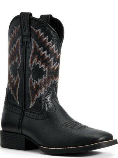 Ariat Kid's Black Tycoon Western Boot.