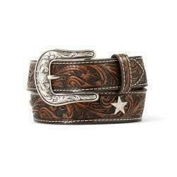 Ariat Girl's Scroll Embossed Western Belt.