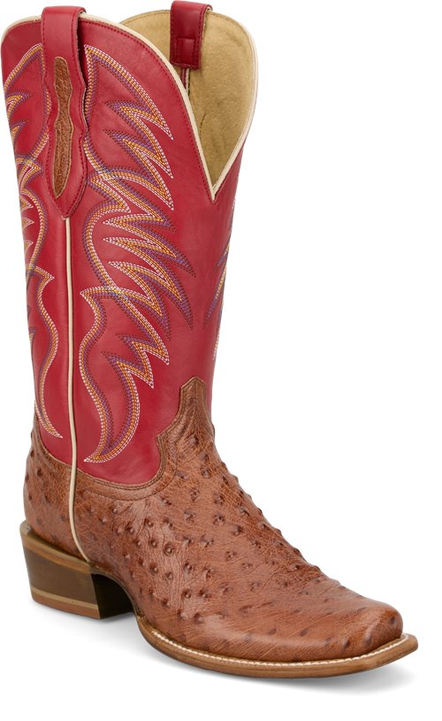 Tony Lama Tyler Brandy Ostrich RN3593.