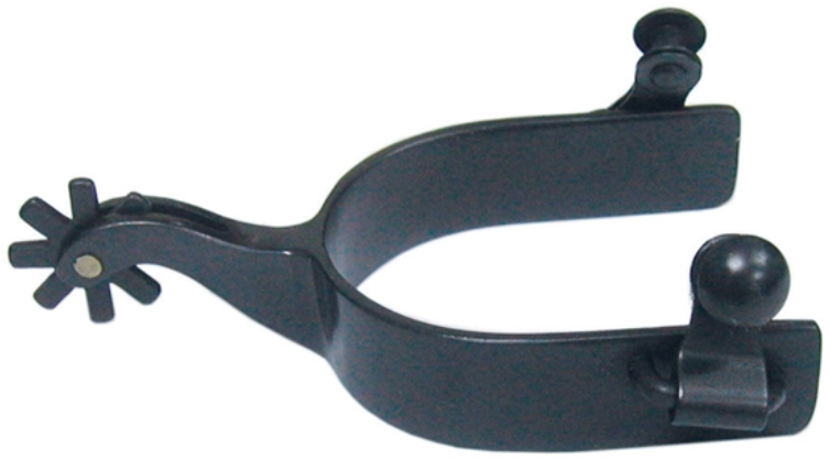 American Heritage Equine 1" Band Black Steel Spurs 259-200