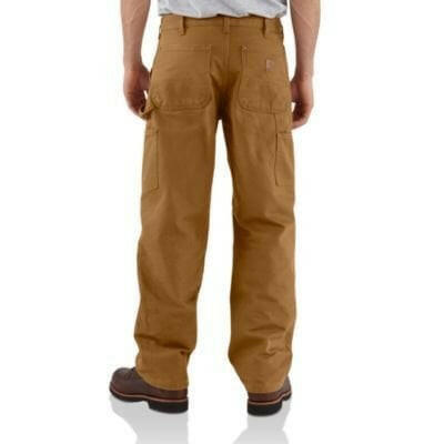 Men's Carhartt Double Front Work Dungaree Pant B136-BRN.