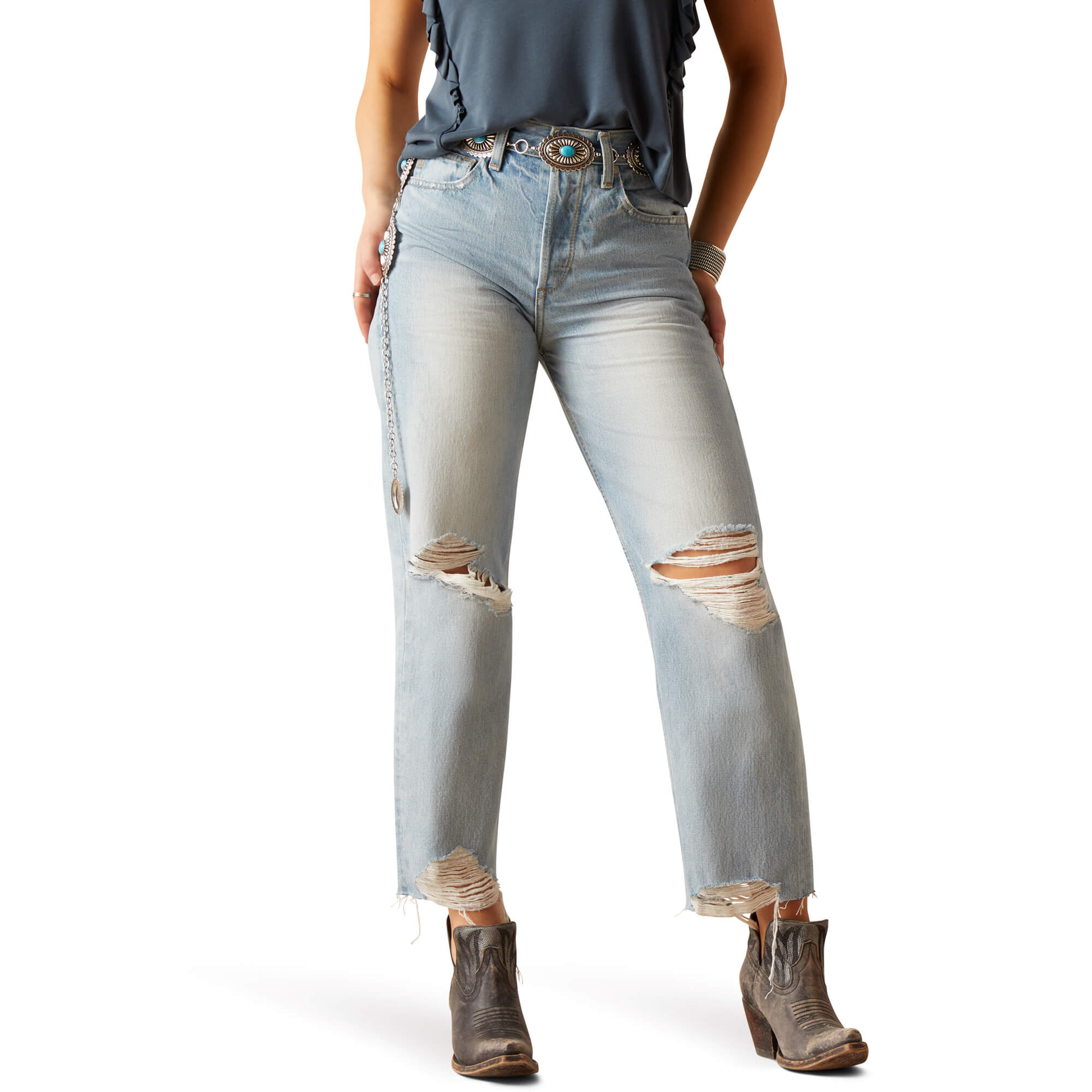 Ariat Women's Ultra High Rise Tomboy Straight Jean.