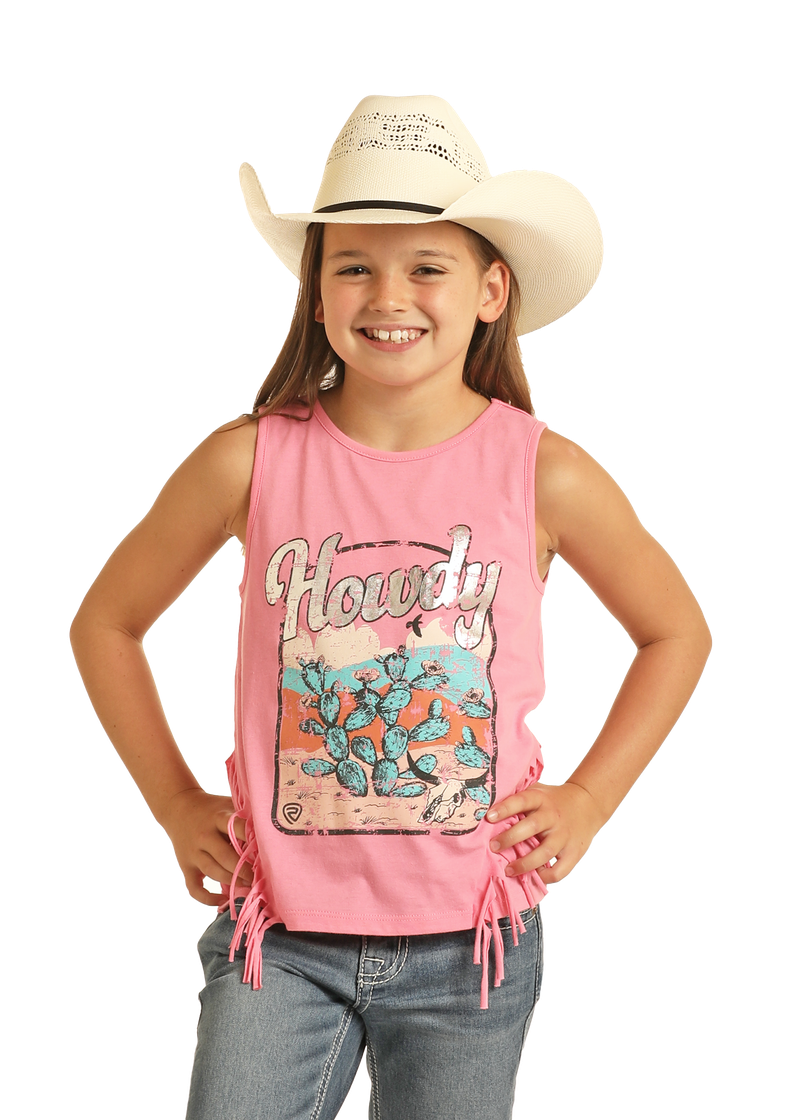 Rock & Roll Cowgirl Girl's Fringe Tank.