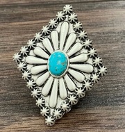 DIAMOND CONCHO TURQ RING 750354.