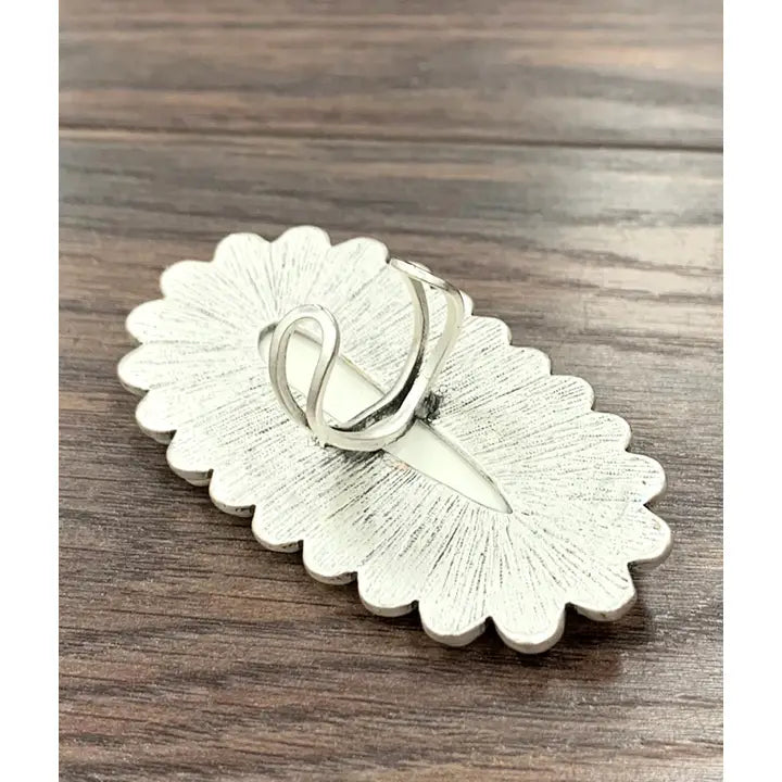 ISAC Trading White Turquoise Adjustable Ring 750332