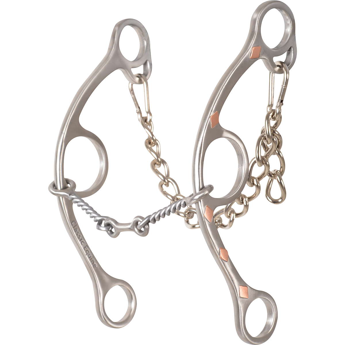 Classic Equine Twisted Wire Dogbone Gag Bit BBIT4LSG24SS | Corral ...
