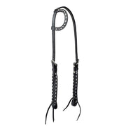 Weaver Black Leather Floral Buckstitch Headstall 45014-01