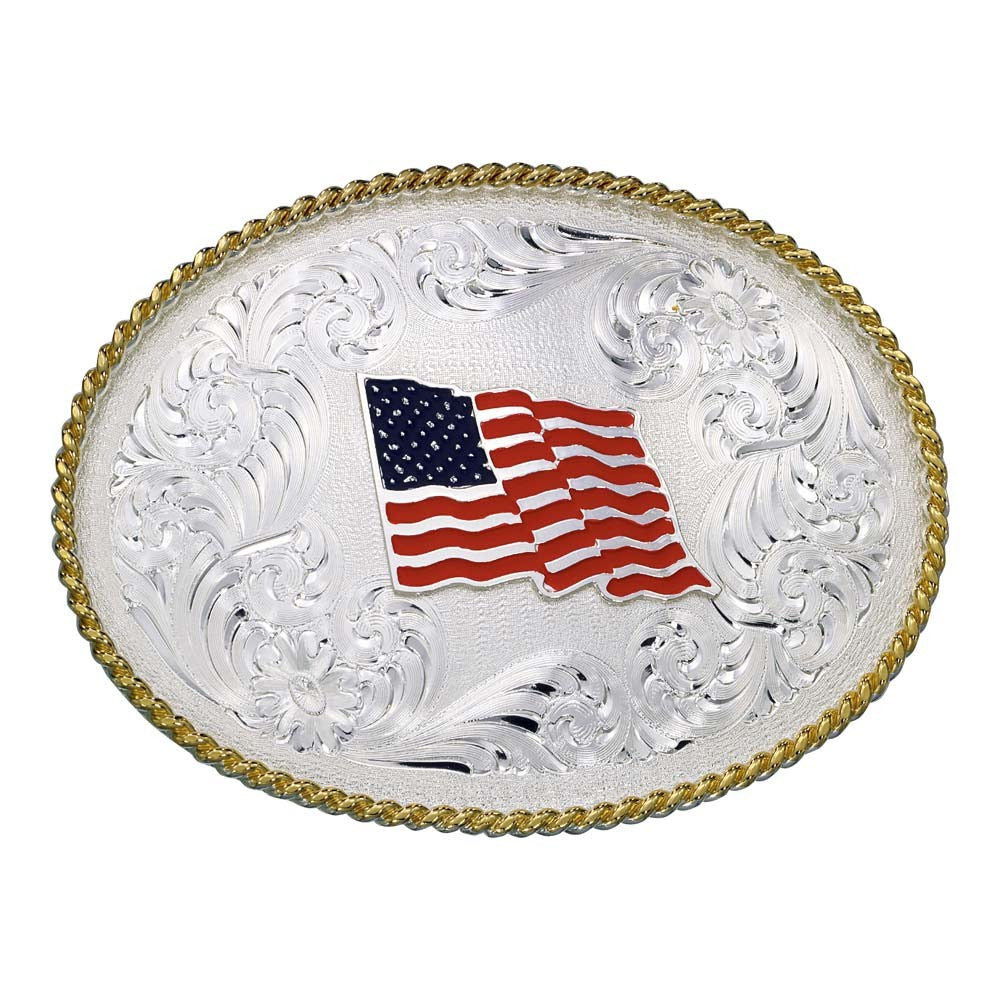 Montana Silversmiths Flag Buckle 1340-874