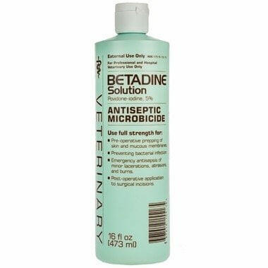 Betadine Antiseptic Microbicide Solution.