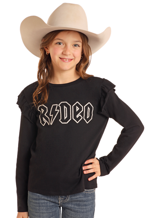 Rock & Roll Girl's Rodeo Ruffle Top | Corral Western Wear